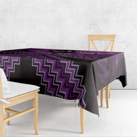 Personalised Aotearoa Matariki Tablecloth Purple Fern Maori Poutama