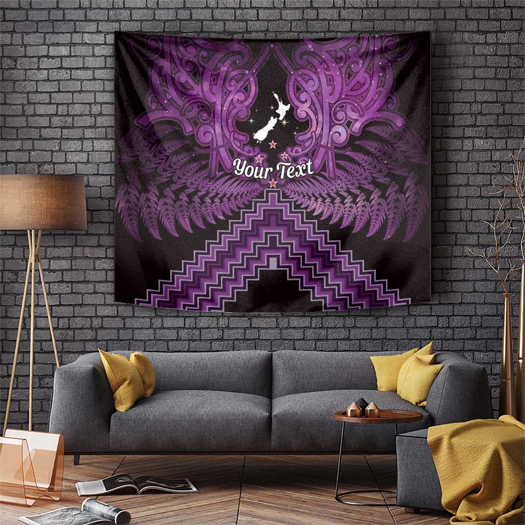 Personalised Aotearoa Matariki Tapestry Purple Fern Maori Poutama