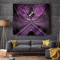 Personalised Aotearoa Matariki Tapestry Purple Fern Maori Poutama