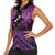Personalised Aotearoa Matariki Women Sleeveless Polo Shirt Purple Fern Maori Poutama