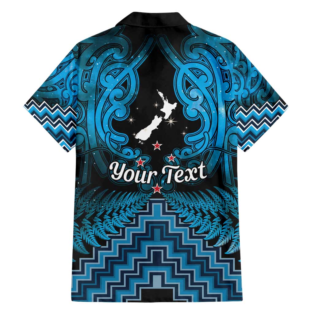 Personalised Aotearoa Matariki Hawaiian Shirt Turquoise Fern Maori Poutama
