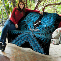 Personalised Aotearoa Matariki Quilt Turquoise Fern Maori Poutama