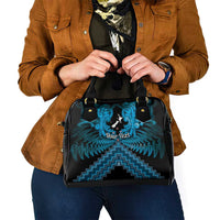 Personalised Aotearoa Matariki Shoulder Handbag Turquoise Fern Maori Poutama LT01 - Polynesian Pride
