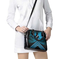 Personalised Aotearoa Matariki Shoulder Handbag Turquoise Fern Maori Poutama LT01 - Polynesian Pride