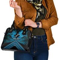 Personalised Aotearoa Matariki Shoulder Handbag Turquoise Fern Maori Poutama LT01 - Polynesian Pride