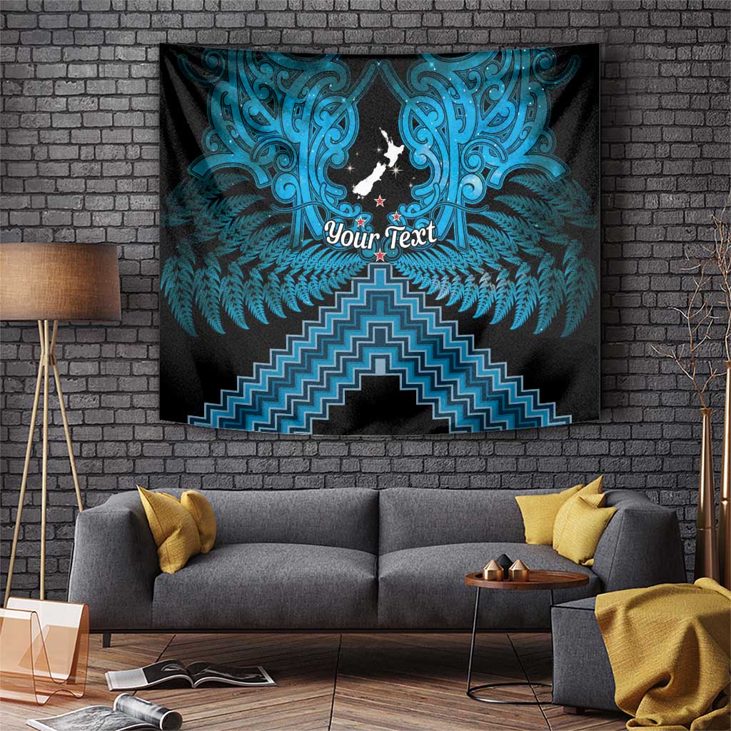 Personalised Aotearoa Matariki Tapestry Turquoise Fern Maori Poutama