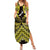 Personalised Aotearoa Matariki Family Matching Summer Maxi Dress and Hawaiian Shirt Yellow Fern Maori Poutama