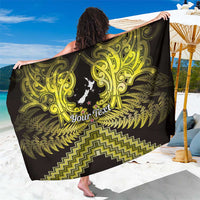 Personalised Aotearoa Matariki Sarong Yellow Fern Maori Poutama
