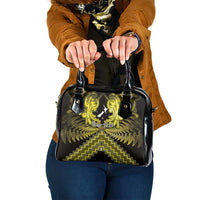 Personalised Aotearoa Matariki Shoulder Handbag Yellow Fern Maori Poutama LT01 One Size Yellow - Polynesian Pride