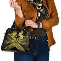 Personalised Aotearoa Matariki Shoulder Handbag Yellow Fern Maori Poutama LT01 - Polynesian Pride