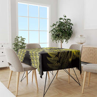 Personalised Aotearoa Matariki Tablecloth Yellow Fern Maori Poutama