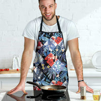 Hawaii Tropicana Blue Pattern Apron - Polynesian Pride