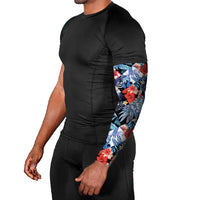Hawaii Tropicana Blue Pattern Arm Sleeves - Polynesian Pride