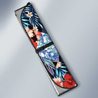 Hawaii Tropicana Blue Pattern Auto Sun Shade - Polynesian Pride