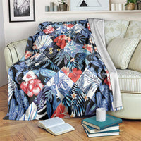 Hawaii Tropicana Blue Pattern Blanket - Polynesian Pride