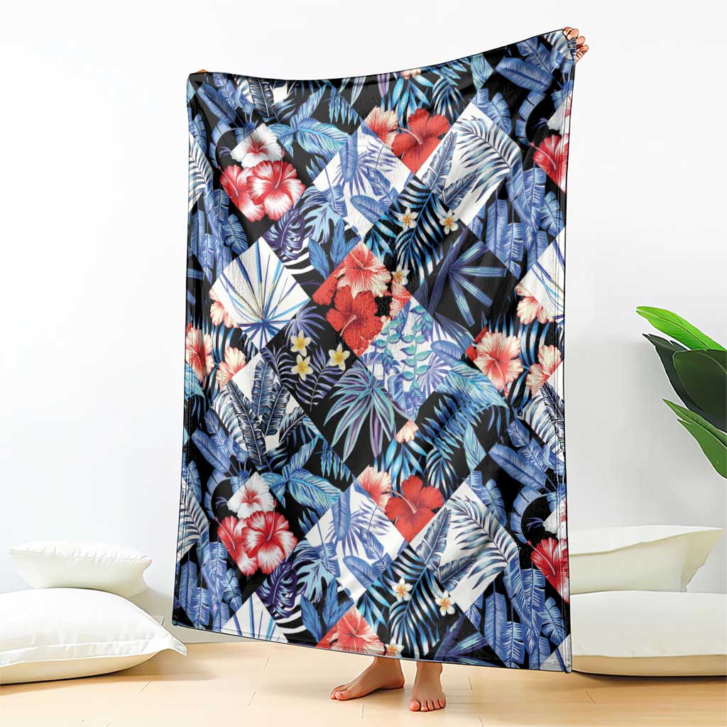 Hawaii Tropicana Blue Pattern Blanket - Polynesian Pride