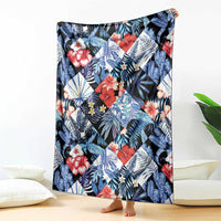 Hawaii Tropicana Blue Pattern Blanket - Polynesian Pride