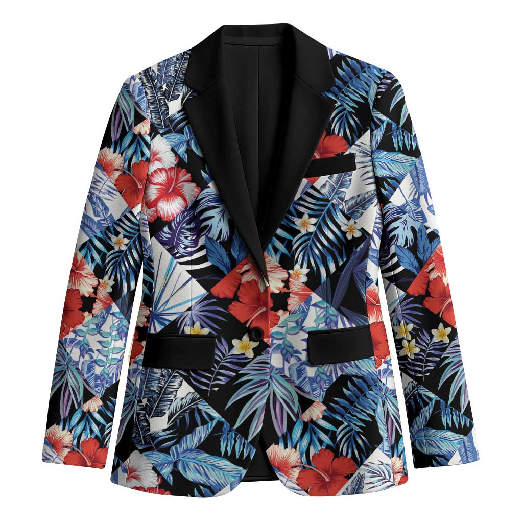 Hawaii Tropicana Blue Pattern Blazer - Polynesian Pride