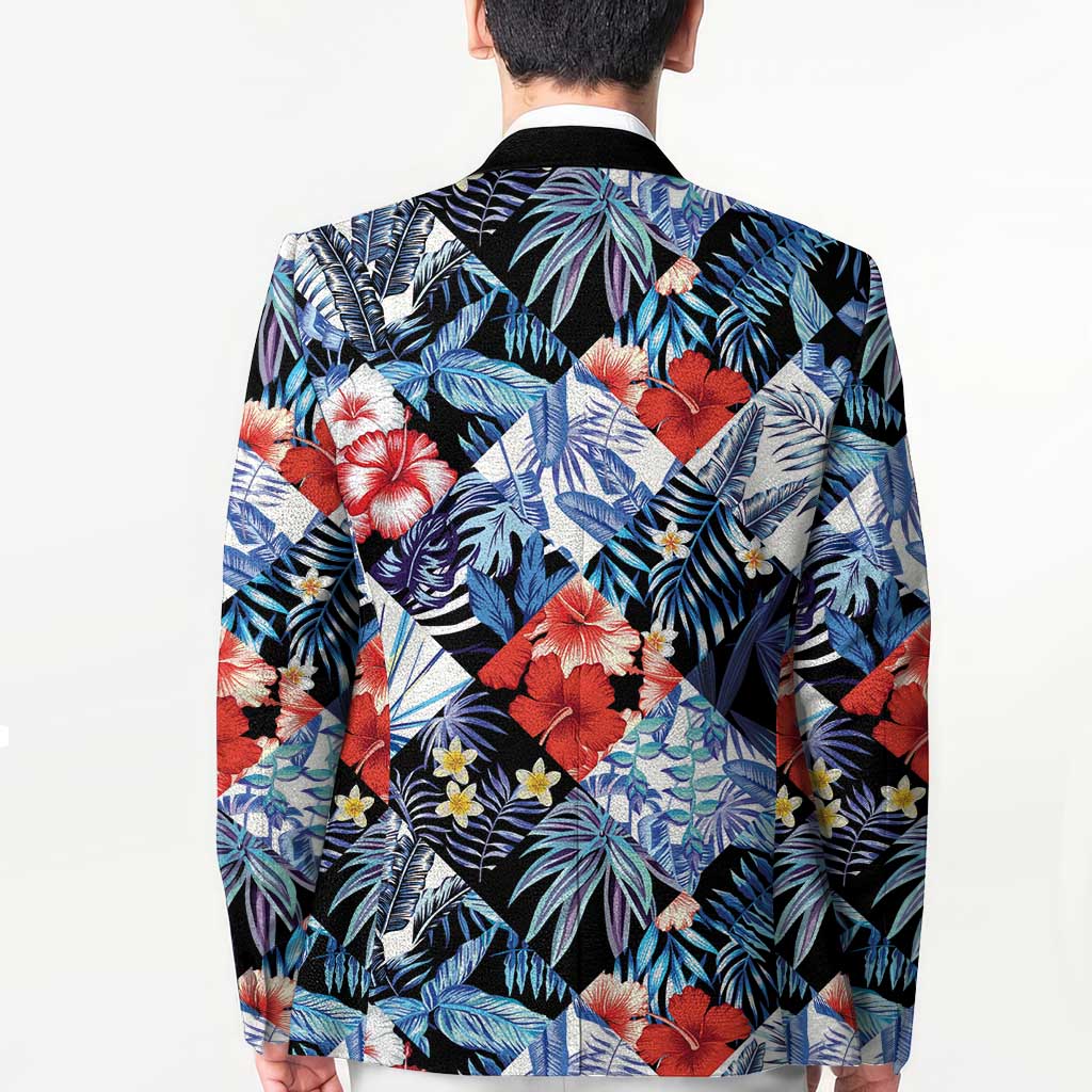 Hawaii Tropicana Blue Pattern Blazer - Polynesian Pride