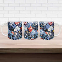Hawaii Tropicana Blue Pattern Ceramic Mug - Polynesian Pride