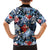 Hawaii Tropicana Blue Pattern Family Matching Off Shoulder Maxi Dress and Hawaiian Shirt - Polynesian Pride