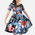 Hawaii Tropicana Blue Pattern Family Matching Off Shoulder Maxi Dress and Hawaiian Shirt - Polynesian Pride