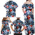 Hawaii Tropicana Blue Pattern Family Matching Off Shoulder Maxi Dress and Hawaiian Shirt - Polynesian Pride