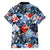 Hawaii Tropicana Blue Pattern Family Matching Off Shoulder Maxi Dress and Hawaiian Shirt - Polynesian Pride