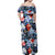 Hawaii Tropicana Blue Pattern Family Matching Off Shoulder Maxi Dress and Hawaiian Shirt - Polynesian Pride