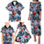 Hawaii Tropicana Blue Pattern Family Matching Puletasi and Hawaiian Shirt - Polynesian Pride
