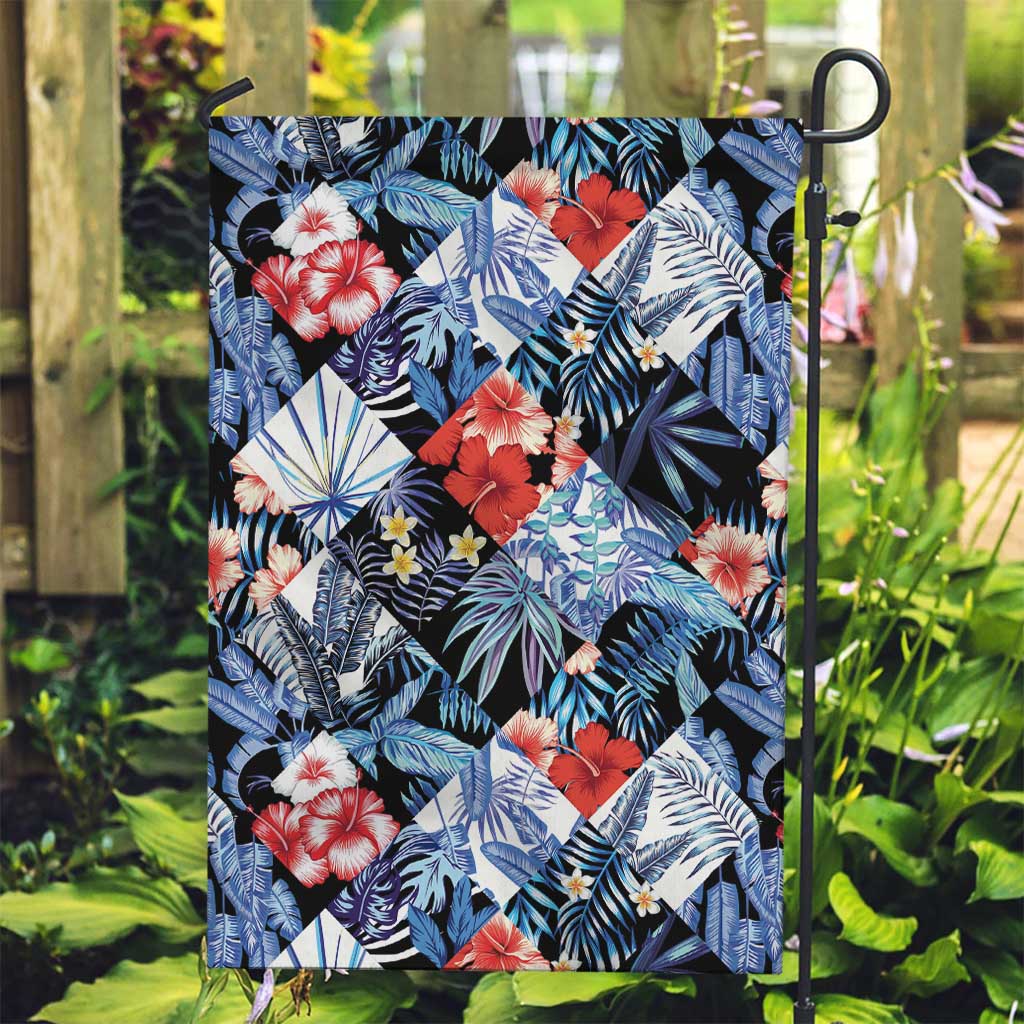Hawaii Tropicana Blue Pattern Garden Flag - Polynesian Pride