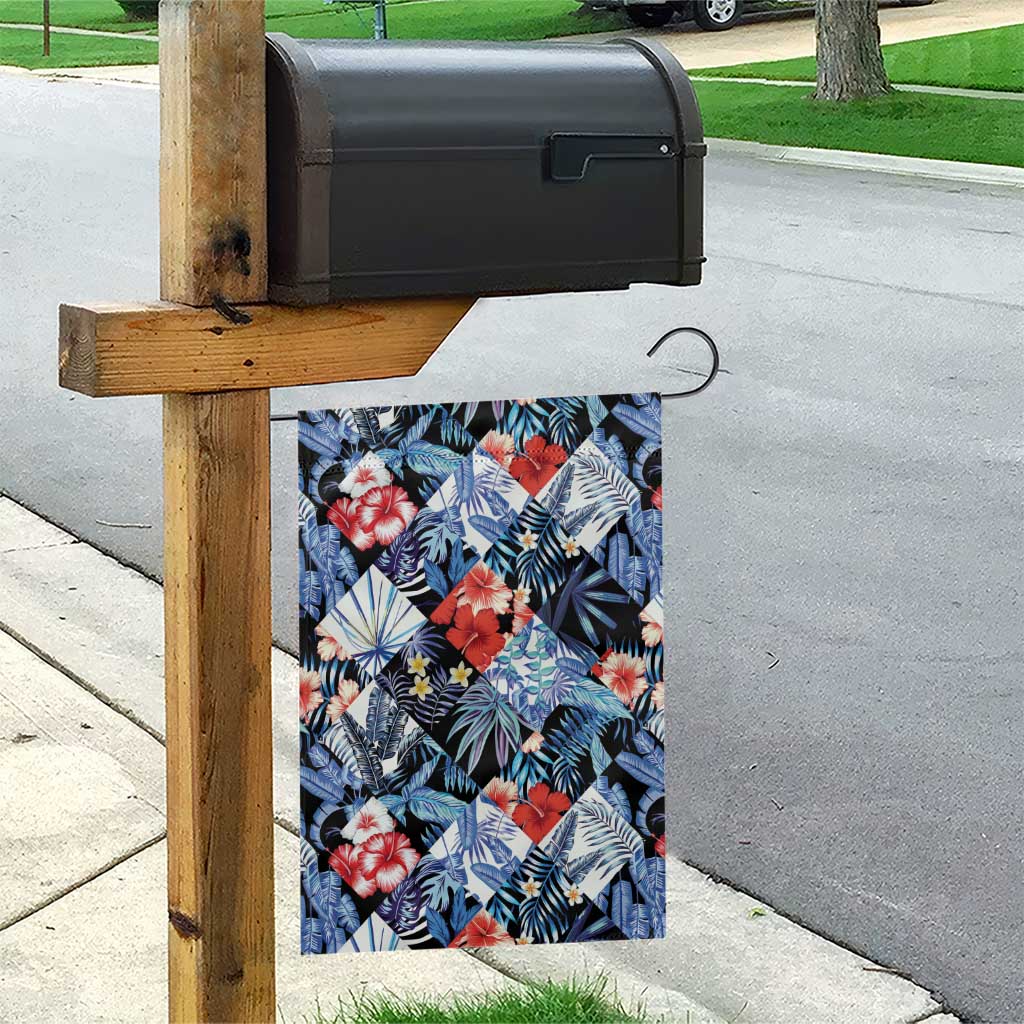 Hawaii Tropicana Blue Pattern Garden Flag - Polynesian Pride