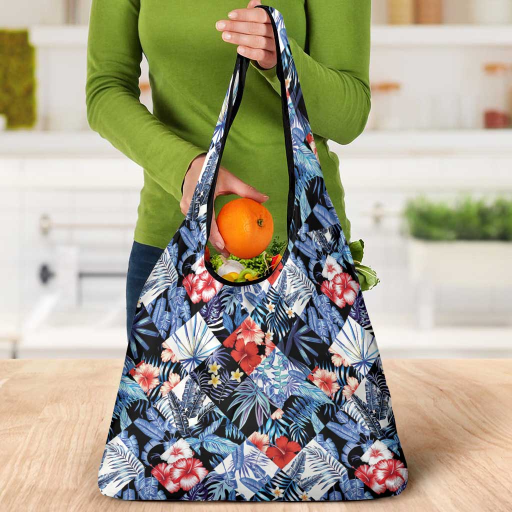 Hawaii Tropicana Blue Pattern Grocery Bag - Polynesian Pride