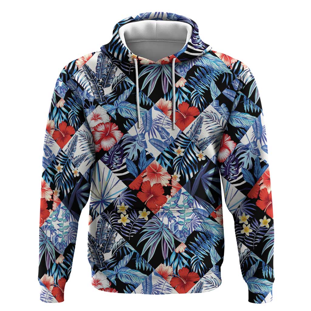 Hawaii Tropicana Blue Pattern Hoodie - Polynesian Pride