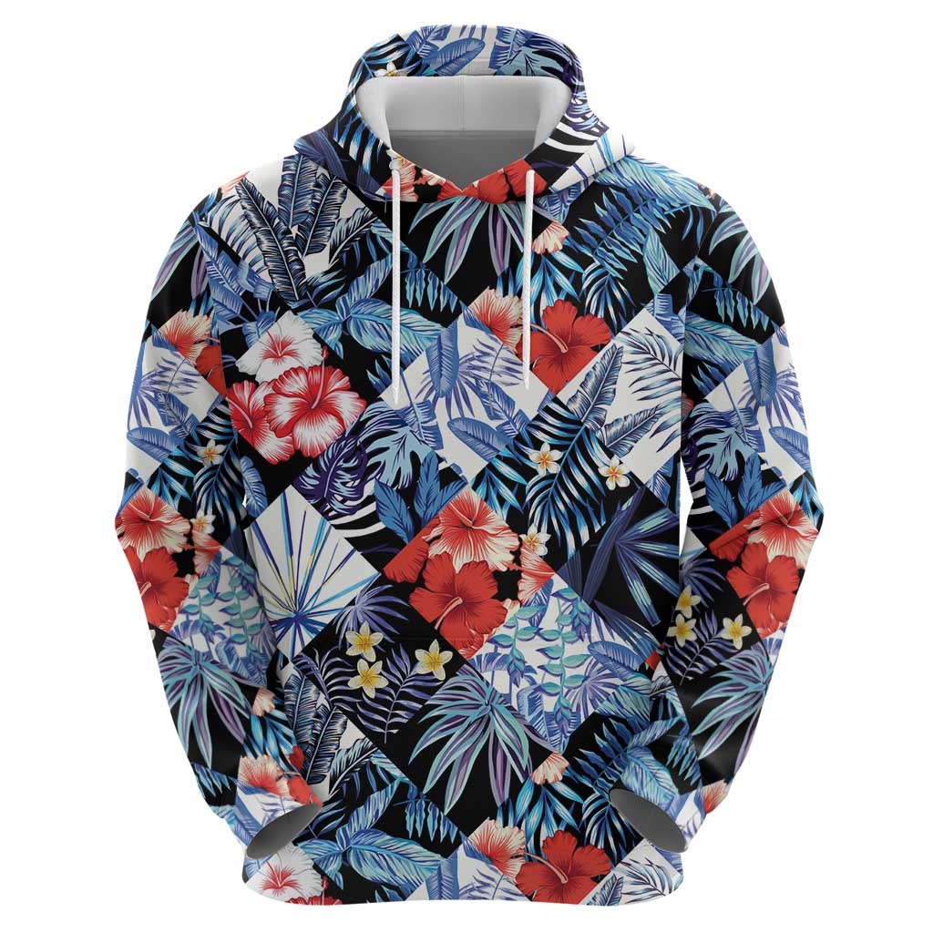 Hawaii Tropicana Blue Pattern Hoodie - Polynesian Pride