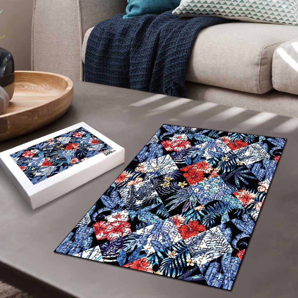 Hawaii Tropicana Blue Pattern Puzzle - Polynesian Pride