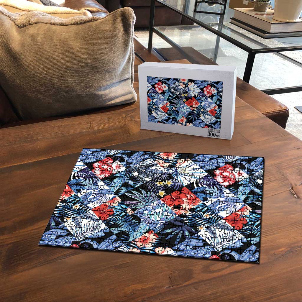 Hawaii Tropicana Blue Pattern Puzzle - Polynesian Pride