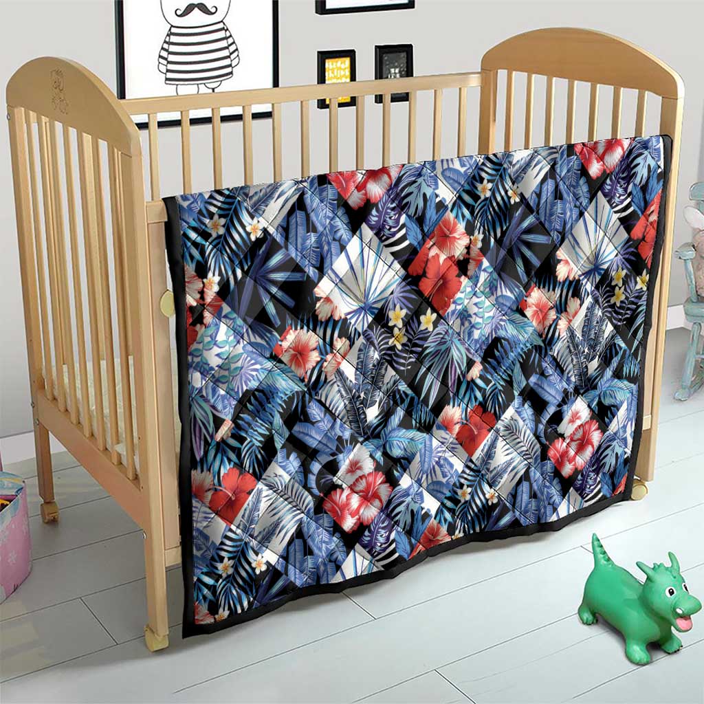 Hawaii Tropicana Blue Pattern Quilt - Polynesian Pride