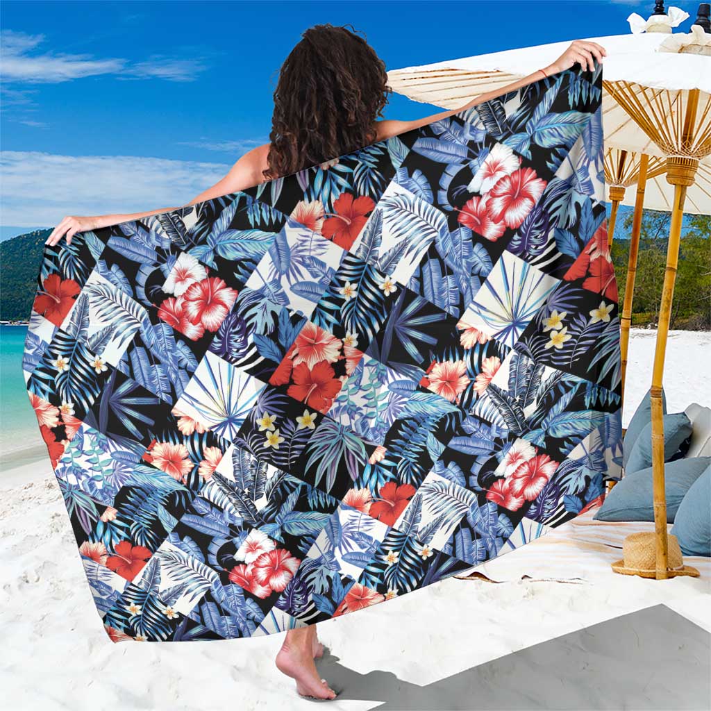 Hawaii Tropicana Blue Pattern Sarong LT01 One Size 44 x 66 inches Blue - Polynesian Pride