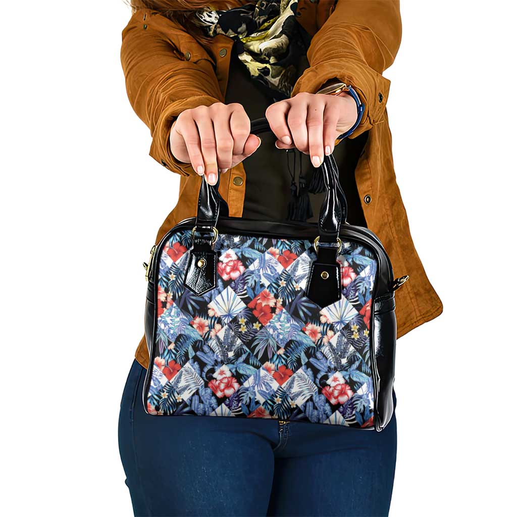 Hawaii Tropicana Blue Pattern Shoulder Handbag LT01 One Size Blue - Polynesian Pride