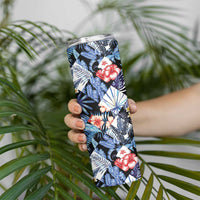 Hawaii Tropicana Blue Pattern Skinny Tumbler - Polynesian Pride