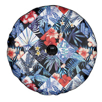 Hawaii Tropicana Blue Pattern Spare Tire Cover - Polynesian Pride