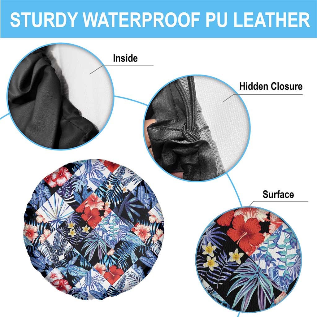 Hawaii Tropicana Blue Pattern Spare Tire Cover - Polynesian Pride