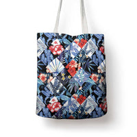 Hawaii Tropicana Blue Pattern Tote Bag - Polynesian Pride