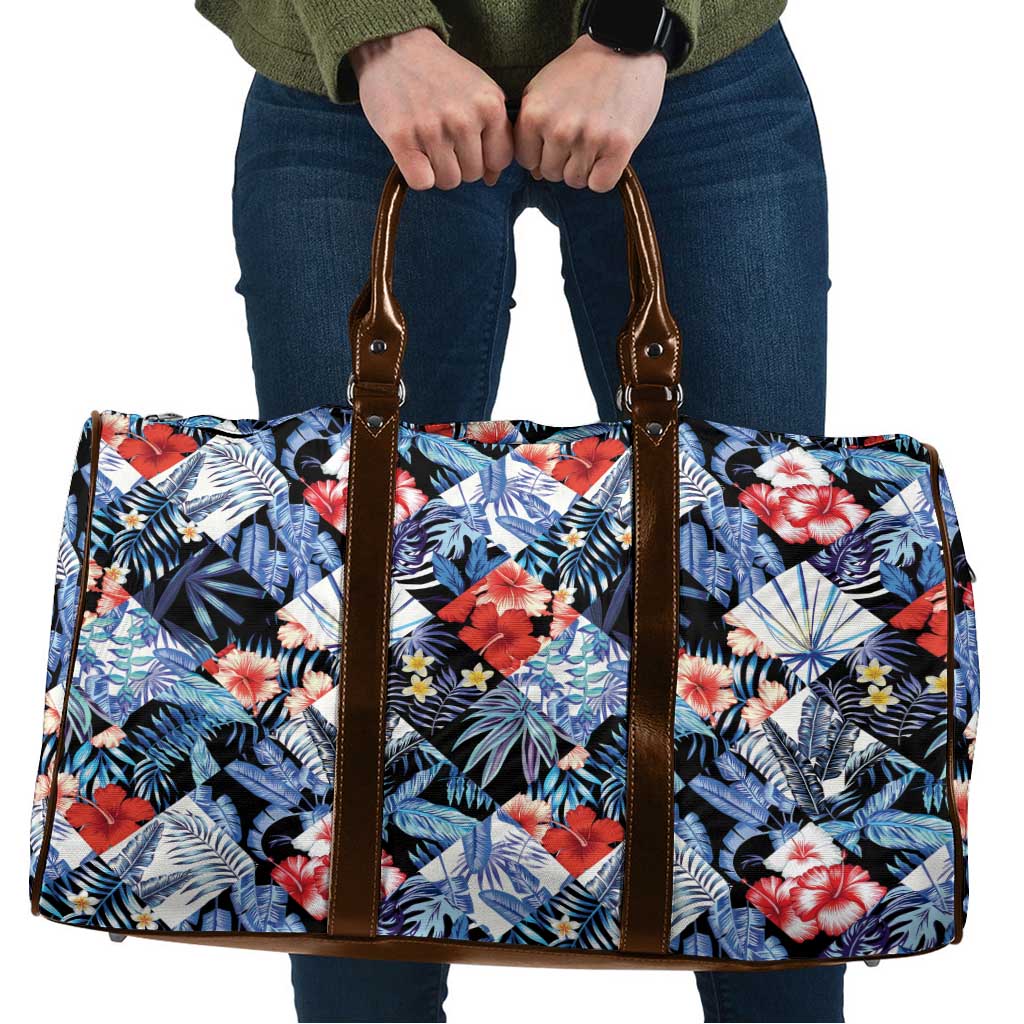 Hawaii Tropicana Blue Pattern Travel Bag LT01 Blue - Polynesian Pride