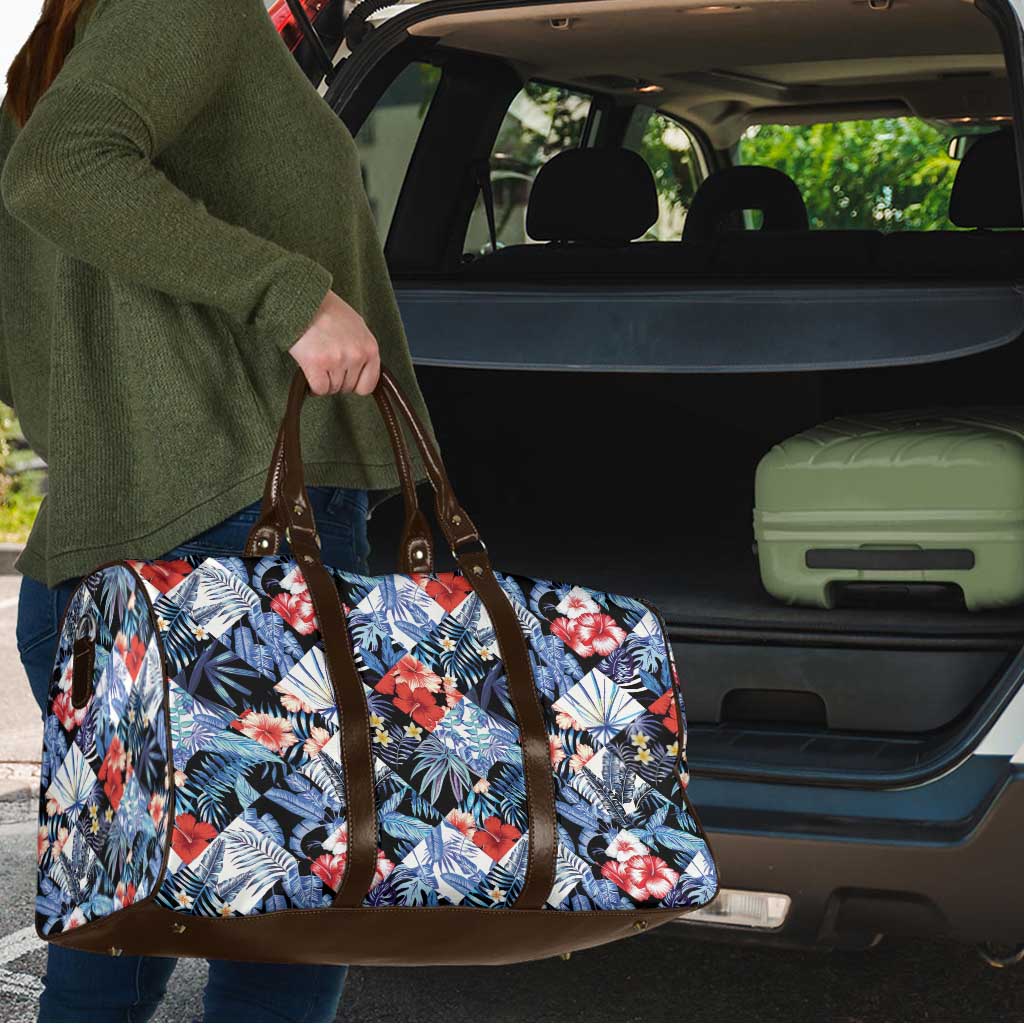 Hawaii Tropicana Blue Pattern Travel Bag - Polynesian Pride