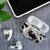 Black White Monotone Tropical Flowers Pattern AirPods Case - Polynesian Pride