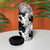 Black White Monotone Tropical Flowers Pattern 4 in 1 Can Cooler Tumbler - Polynesian Pride