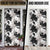Black White Monotone Tropical Flowers Pattern Door Cover - Polynesian Pride