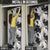 Black White Monotone Tropical Flowers Pattern Door Cover - Polynesian Pride